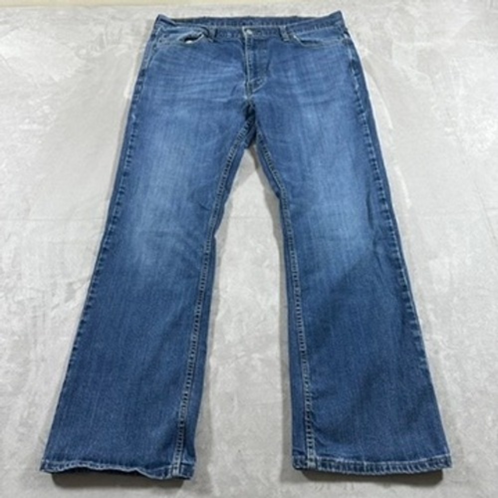 Levi's 527 Jeans Men 38x32 Blue Slim Bootcut Faded Dark Wash Denim